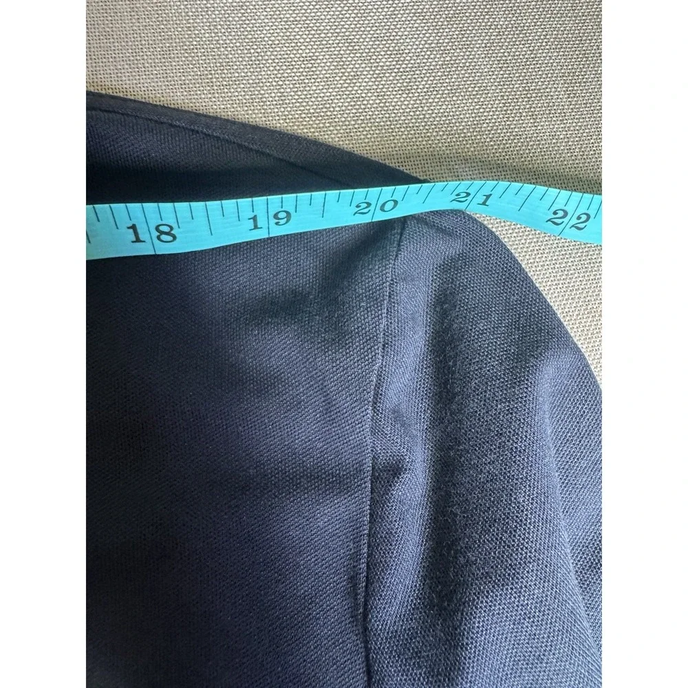 Polo Ralph Lauren Big Pony Quarter Zip Polo Shirt Navy 3 Patch Y2K XXL